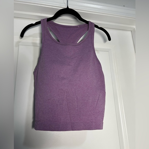 Lululemon Athletica Ebb to Street Racerback Cropped Tank Top-Wisteria Purple - Picture 3 of 4